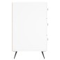 vidaXL Mesita de noche madera de ingeniería blanco 40x40x66 cm vidaXL Mesita de noche madera de ingeniería blanco 40x40x66 cm