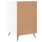 vidaXL Mesita de noche madera de ingeniería blanco 40x40x66 cm vidaXL Mesita de noche madera de ingeniería blanco 40x40x66 cm