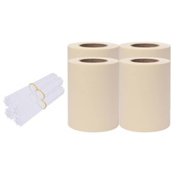 vidaXL Paneles de privacidad 4 uds PVC crema 35x0,19 m