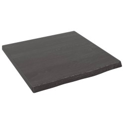 vidaXL Encimera de baño madera maciza tratada gris oscuro 40x40x2 cm