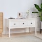 vidaXL Mesa de centro de madera maciza de pino blanca 102x49x55 cm vidaXL Mesa de centro de madera maciza de pino blanca 102x49x55 cm