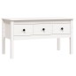 vidaXL Mesa de centro de madera maciza de pino blanca 102x49x55 cm vidaXL Mesa de centro de madera maciza de pino blanca 102x49x55 cm