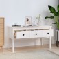 vidaXL Mesa de centro de madera maciza de pino blanca 102x49x55 cm vidaXL Mesa de centro de madera maciza de pino blanca 102x49x55 cm