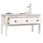 vidaXL Mesa de centro de madera maciza de pino blanca 102x49x55 cm vidaXL Mesa de centro de madera maciza de pino blanca 102x49x55 cm