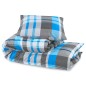 vidaXL Juego de funda nórdica algodón azul y gris 200x200 cm vidaXL Juego de funda nórdica algodón azul y gris 200x200 cm