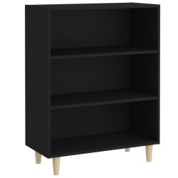 vidaXL Aparador de madera contrachapada negro 69,5x32,5x90 cm