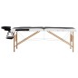 vidaXL Camilla de masaje plegable 2 zonas madera negro y blanco vidaXL Camilla de masaje plegable 2 zonas madera negro y blanco