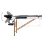 vidaXL Camilla de masaje plegable 2 zonas madera negro y blanco vidaXL Camilla de masaje plegable 2 zonas madera negro y blanco