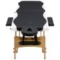 vidaXL Camilla de masaje plegable 2 zonas madera negro y blanco vidaXL Camilla de masaje plegable 2 zonas madera negro y blanco