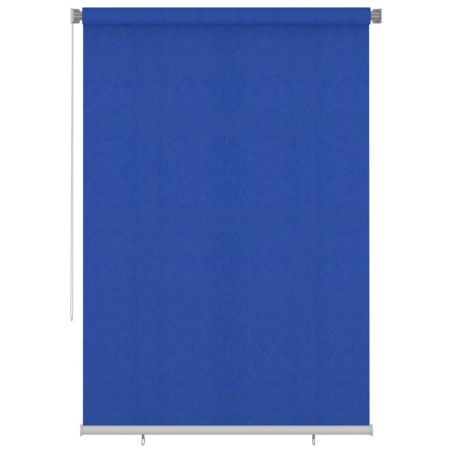 vidaXL Persiana enrollable de jardín HDPE azul 160x230 cm