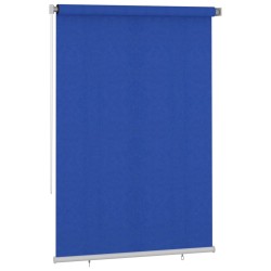 vidaXL Persiana enrollable de jardín HDPE azul 160x230 cm