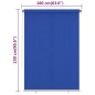 vidaXL Persiana enrollable de jardín HDPE azul 160x230 cm vidaXL Persiana enrollable de jardín HDPE azul 160x230 cm