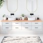 vidaXL Encimera baño madera maciza tratada marrón claro 220x60x(2-4)cm vidaXL Encimera baño madera maciza tratada marrón claro 220x60x(2-4)cm