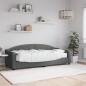 vidaXL Sofá cama con colchón tela gris oscuro 80x200 cm vidaXL Sofá cama con colchón tela gris oscuro 80x200 cm