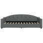 vidaXL Sofá cama con colchón tela gris oscuro 80x200 cm vidaXL Sofá cama con colchón tela gris oscuro 80x200 cm