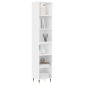 vidaXL Aparador alto madera contrachapada blanco 34,5x32,5x180 cm vidaXL Aparador alto madera contrachapada blanco 34,5x32,5x180 cm