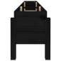 vidaXL Arriate elevado de jardín madera maciza pino negro 160x30x38 cm