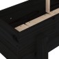 vidaXL Arriate elevado de jardín madera maciza pino negro 160x30x38 cm