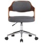 vidaXL Sillas de comedor giratorias 2 uds madera curvada y tela gris vidaXL Sillas de comedor giratorias 2 uds madera curvada y tela gris