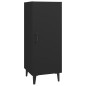 vidaXL Aparador de madera contrachapada negro 34,5x34x90 cm