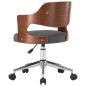 vidaXL Sillas de comedor giratorias 2 uds madera curvada y tela gris vidaXL Sillas de comedor giratorias 2 uds madera curvada y tela gris
