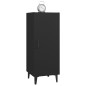 vidaXL Aparador de madera contrachapada negro 34,5x34x90 cm