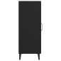 vidaXL Aparador de madera contrachapada negro 34,5x34x90 cm