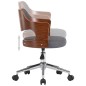 vidaXL Sillas de comedor giratorias 2 uds madera curvada y tela gris vidaXL Sillas de comedor giratorias 2 uds madera curvada y tela gris