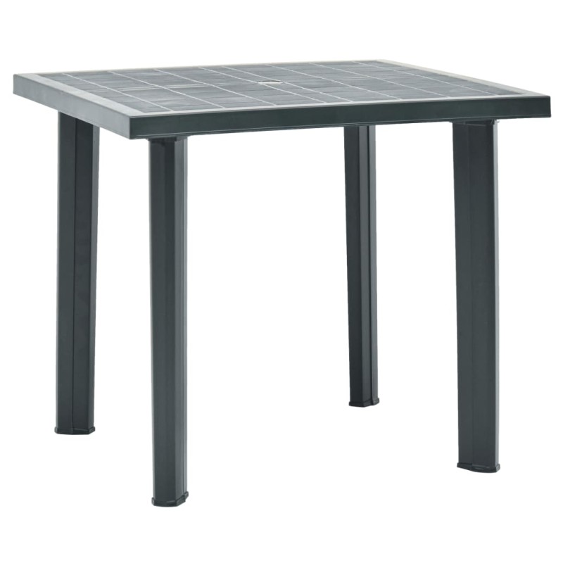 vidaXL Mesa de jardín de plástico verde 80x75x72 cm vidaXL Mesa de jardín de plástico verde 80x75x72 cm