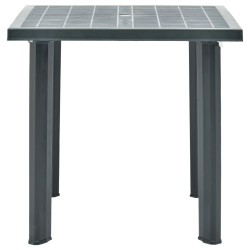 vidaXL Mesa de jardín de plástico verde 80x75x72 cm