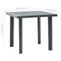 vidaXL Mesa de jardín de plástico verde 80x75x72 cm vidaXL Mesa de jardín de plástico verde 80x75x72 cm
