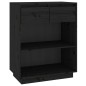 vidaXL Mesa consola de madera maciza de pino negro 60x34x75 cm vidaXL Mesa consola de madera maciza de pino negro 60x34x75 cm