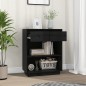 vidaXL Mesa consola de madera maciza de pino negro 60x34x75 cm vidaXL Mesa consola de madera maciza de pino negro 60x34x75 cm