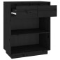 vidaXL Mesa consola de madera maciza de pino negro 60x34x75 cm vidaXL Mesa consola de madera maciza de pino negro 60x34x75 cm