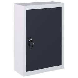 vidaXL Armario de herramientas de pared industrial metal gris y negro