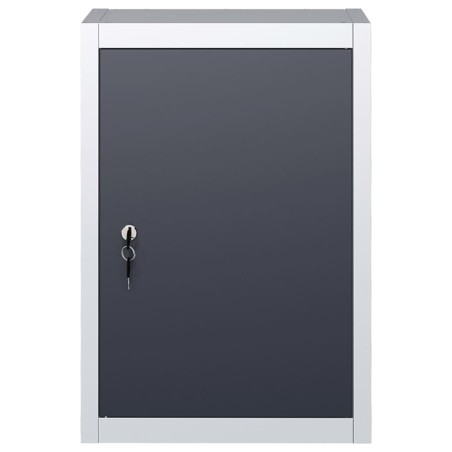 vidaXL Armario de herramientas de pared industrial metal gris y negro
