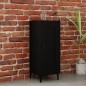 vidaXL Aparador de madera contrachapada negro 34,5x34x90 cm vidaXL Aparador de madera contrachapada negro 34,5x34x90 cm