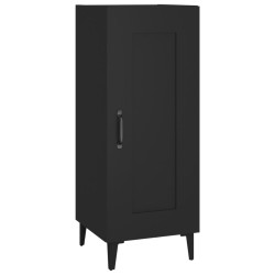 vidaXL Aparador de madera contrachapada negro 34,5x34x90 cm