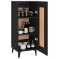 vidaXL Aparador de madera contrachapada negro 34,5x34x90 cm vidaXL Aparador de madera contrachapada negro 34,5x34x90 cm