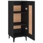 vidaXL Aparador de madera contrachapada negro 34,5x34x90 cm vidaXL Aparador de madera contrachapada negro 34,5x34x90 cm