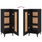 vidaXL Aparador de madera contrachapada negro 34,5x34x90 cm vidaXL Aparador de madera contrachapada negro 34,5x34x90 cm