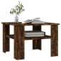 vidaXL Mesa de centro madera contrachapada roble ahumado 60x60x42 cm vidaXL Mesa de centro madera contrachapada roble ahumado 60x60x42 cm