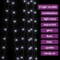 vidaXL Cortina de luces LED 300 LED blanco frío 8 funciones 3x3 m vidaXL Cortina de luces LED 300 LED blanco frío 8 funciones 3x3 m