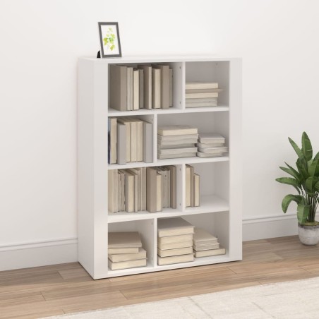 vidaXL Aparador de madera contrachapada blanco 80x30x106 cm