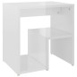 vidaXL Mesitas de noche 2uds contrachapada blanco brillante 40x30x40cm vidaXL Mesitas de noche 2uds contrachapada blanco brillante 40x30x40cm