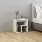 vidaXL Mesitas de noche 2uds contrachapada blanco brillante 40x30x40cm vidaXL Mesitas de noche 2uds contrachapada blanco brillante 40x30x40cm