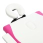 vidaXL Camilla de masaje plegable 2 zonas madera blanco y rosa vidaXL Camilla de masaje plegable 2 zonas madera blanco y rosa