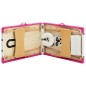 vidaXL Camilla de masaje plegable 2 zonas madera blanco y rosa vidaXL Camilla de masaje plegable 2 zonas madera blanco y rosa