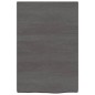 vidaXL Encimera baño madera maciza tratada gris oscuro 40x60x(2-4) cm vidaXL Encimera baño madera maciza tratada gris oscuro 40x60x(2-4) cm