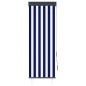 vidaXL Estor enrollable de exterior azul y blanco 60x250 cm vidaXL Estor enrollable de exterior azul y blanco 60x250 cm